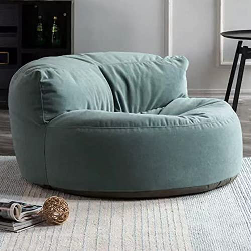 Bean Bag Chair Chenille Bean Bag Cover Washable Ultra Soft Pouf Ottoman No Filler Kids Adults Beanbag Chair Lazy Armchair Couch Floor Seating Living Room Furniture ( Color : Gray green , Size : 100cm