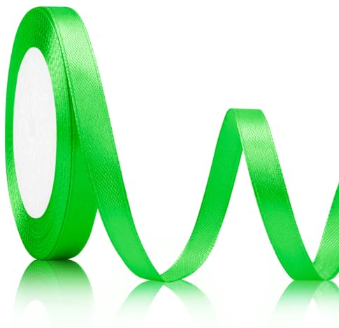 Geschenkband grün Satinband grün 10mm 23meter Schleifenband grün Stoffband für Hochzeit Band Brautstrauß Geschenkband Hochzeitsdekoration Taufe Geburtstag Geschenke Hellgrün GeschenkbäNder Weihnachten