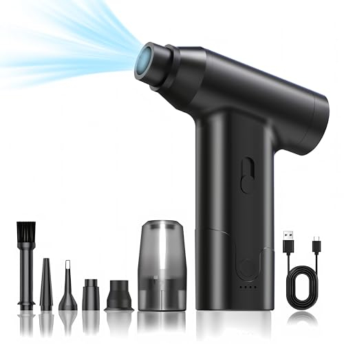 Elektrische Staubgebläse Druckluftspray für PC Reinigungsset, 110000 U/min Compressed Air, Air Duster Luftdruckspray, Tastatur Reinigung für Auto, PC, Laptop, Sofa