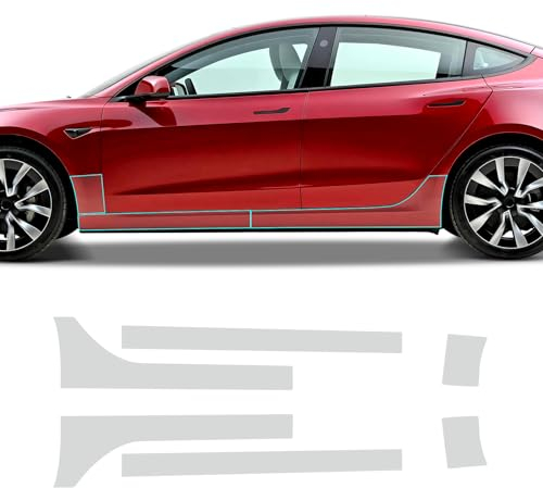 FDAIUN PPF Lámina protectora de pintura para Tesla Model 3 Highland 2024 2017-2023 TPU PPF lámina protectora transparente accesorio (faldón lateral de la puerta)
