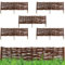 Natursache I 5 x Weidenzaun Beeteinfassung Holz I Beetumrandung & Steckzaun aus Weide I Sichtschutz Zaunelemente I Beetzaun aus Weidengeflecht I Gartenzaun & Beetabgrenzung I Grabumrandung (10x100 cm)