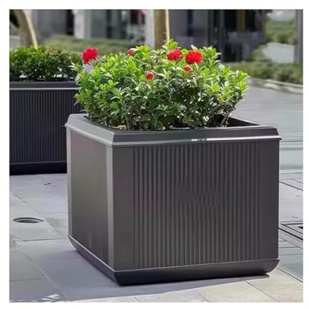 Zhaoj24-05 Macetero con Banco Caja de Flores móvil for Exteriores, Canal, Departamento Ventas Parques, Paisaje, Caja for Plantar árboles, Cama, for