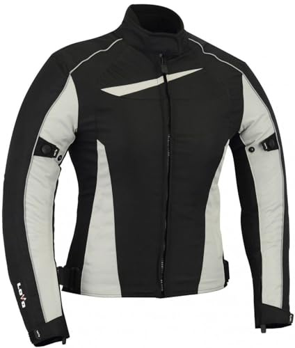 Lovo Veste d'hiver de moto pour femme S noir/gris