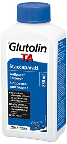 Glutolin TA Wallpaper Remover: Highly Effective Concentrate for Woodchip & Heavy Wallpapers, Fast Acting, Solvent Free, Odourless Solution with Biodegradable Surfactants, 250 ml