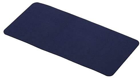 PATIKIL 71 cm x 33 cm skrivbordsmatta skydd, filt dubbelsidig musmatta skrivmatta för kontor hem, blå