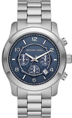 Michael Kors Runway Watch für Herren, Quarz-Chronographenwerk mit Edelstahlarmband