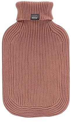 Fashy Wärmflasche mit Rollkragen-Strickbezug braun 2 L