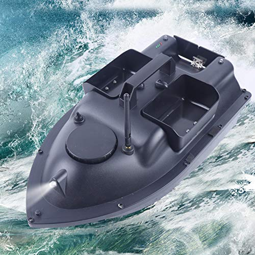 YyanLAK 500 m RC, barca per mangimi, 220 V, 2 kg, barca per esche Baitboat, esca da pesca a doppio motore per la pesca notturna, set da costruzione, barca senza fili per fiumi, laghi, acqua poco