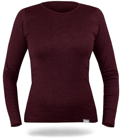 SES Maglia termica a maniche lunghe 38-50 in 75% cotone e 25% poliestere – Maglia termica traspirante per donna – biancheria intima termica per calore e comfort