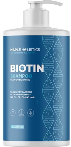 Rosemary and Biotin Shampoo for Thinning Hair - Vegan Volumizing Shampoo for Fine Hair with B Vitamins Argan Oil & Tea Tree Essential Oil - Paraben Silicone and Sulfate Free Vegan Formula (25 Fl Oz)