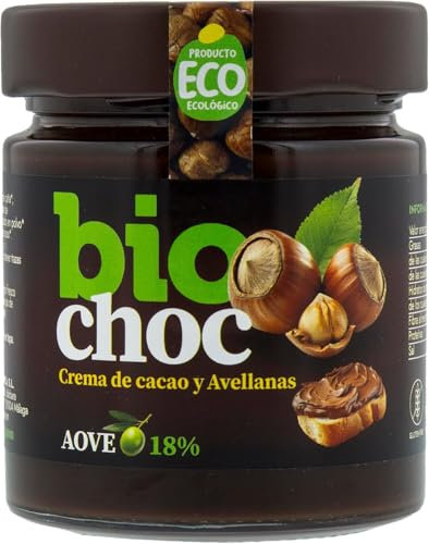 Biochoc - Avellana - Crema de cacao con Aceite de Oliva Virgen Extra Ecológico - 100% Ecológica - Sin gluten, Sin leche, Sin frutos secos - 200gr (Pack 1)