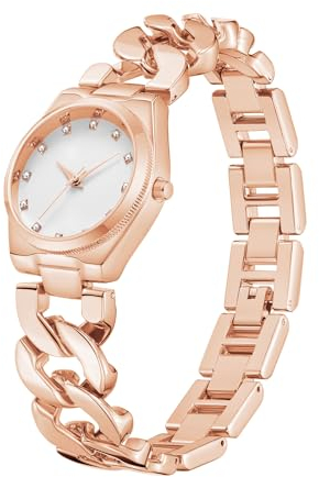CIVO Kleines Zifferblatt Damenuhr Roségold: Diamant Uhr Damen Dünne Gehäuse - Vintage Armbanduhr für Damen
