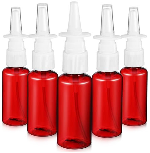 MAGICLULU 5stücke Leere Sprühflaschen Kunststoff Nasensprayflaschen Leer Nachfüllbar Kleine Sprühflaschen Für Reisen Outdoor Sport Und Arbeit