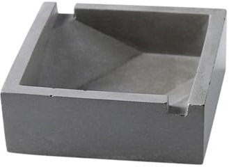 Cabilock Cenicero Creativo de Cemento Gris S, Diseño Moderno, Material Resistente, Adorno para Escritorio y Hogar, Accesorio Funcional para Ambientes Interiores