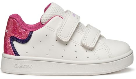 Geox B Eclyper Girl, Scarpe da Ginnastica Bambina, Bianco Fucsia, 27 EU