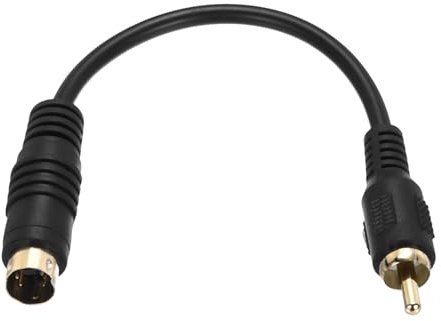 QUARKZMAN Cavo Video S 0.56ft, Adattatore Composito Maschio 4 Pin S-Video a Maschio RCA Trasferimento per TV Ricevitore Monitor