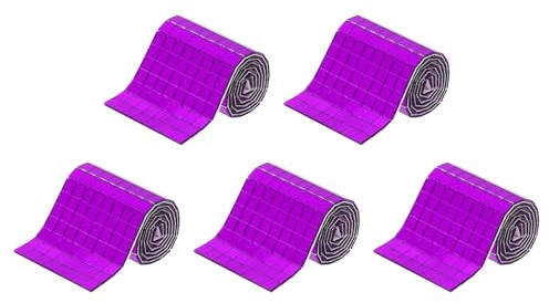 QUARKZMAN 2400 PCS Miroirs En Verre Carreaux De Disco Ball Auto-Adhésifs Carreaux De Mosaïque Miroir Violet 5 x 5mm Pour Disco Ball, DIY Craft, Décoration KTV 5 Feuille