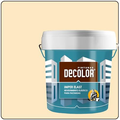 PINTURAS DECOLOR Revestimiento Impermeabilizante Elástico. IMPER-ELAST MARFIL. 4 LT