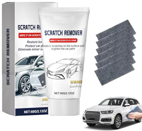 Panno Nano Rimuovi Graffi Auto 2025,Kit Riparazione Carrozzeria con 6x Panni Nano + Pasta Lucidante 60g,Eliminazione Graffi Auto per Vernice e Superfici Varie