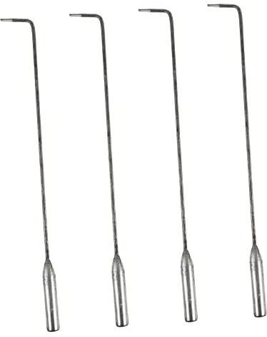 Amosfun 4Pezzi Attizzatoio per Braciere Acciaio Inossidabile per Rimozione e Pulizia Strumenti Resistente per Barbecue e Caminetti Colori