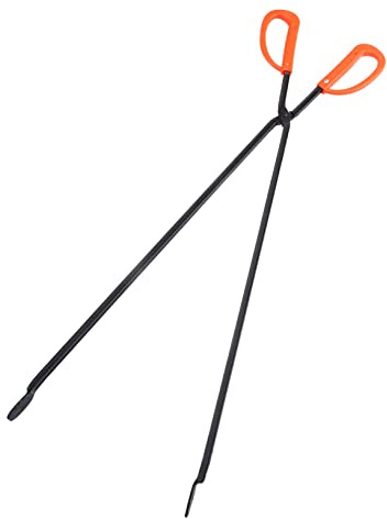 UKCOCO Heavy Duty Barbecue Tongs for Portable Grill Charcoal Bbq Accessories Briquette Pickers Sturdy Fire-tongs