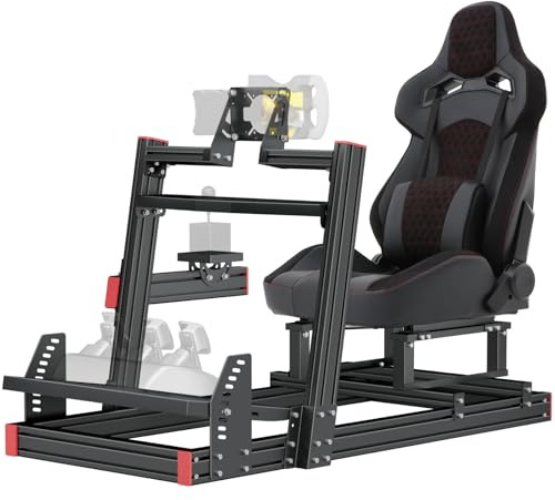 Likeem Racing Simulator Cockpit Stand with Elite Series Racing Seats for Logitech/Thrustmaster/Fanatec G29 G920 G923 T80 T300,djustable Steering Wheel Stand,Not Included Wheel,Pedals & Shifter [xbox]