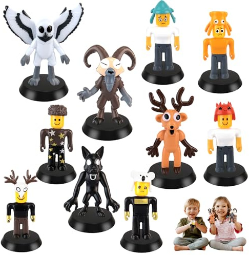 Audasi Figuras de Acción 99 Nights In The Forest con base, 10 Piezas de Set de Modelos de Monstruos Divertidos de 3 Pulgadas con Figura de Acción Monstruo Ciervo-Búho, Muñecos Personajes de Juego