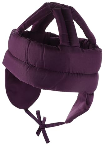 IMIKEYA Casco Anticaídas Blando para Adultos y Personas Mayores Protección contra Impactos, Ajustable y Transpirable, Gorro de Algodón Púrpura para Uso Diario y Actividades al Aire Libre