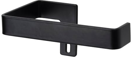 Nicoman Toilet Roll Holder Wall Mounted, Matte Black Toilet Paper Holder, Rustproof Metal Bathroom Tissue Holder, Industrial Modern Design, Easy Installation