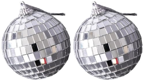 GALPADA Boules Miroir Surface Lisse en Acrylique Lot de 2 pour Accessoires Photo pour Décoration Photographie Bijoux et Cosmétiques