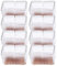 8pcs Stuhlbein Kappen Silikon Rechteck Möbel Tabellen Füße bedeckt Bein Schutz mit Gummisohle(Transparent)