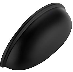 Ravinte 10 Pack 3 Drawer Pulls Flat Black Cabinet Cup Pulls Kitchen Hardware Cabinet Handles Drawer Handles Knobs 3 inch Hole Center