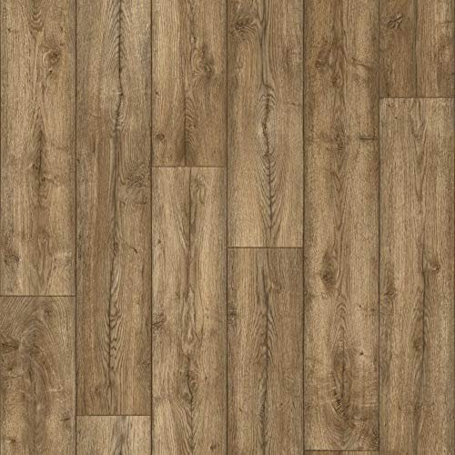 Antique Oak Anti Slip Wood Effect Vinyl Flooring Lino (2m x 1m)