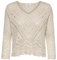 JdY Damen Jdynew Sun 3/4 Cropped KNT Noos Strickpullover, Tapioca, L EU