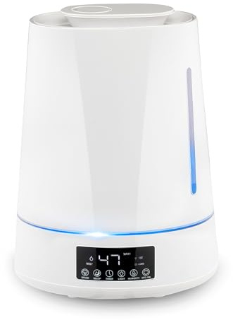 Grundig Umidificatore per Ambiente Aromaterapico 4L - Diffusore di Oli Essenziali - Funzione Timer per Usare con Oli Aromatici - Ideale per Ambienti da 15 a 30 m2 - 26 x 15 x 33 cm - Bianco