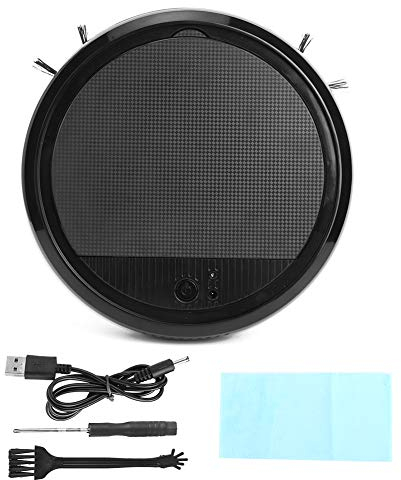 TOPINCN Robot Aspirapolvere Mop, Set di Aspirapolvere Robot a Luce Ultravioletta Intelligente Multifunzionale per L'home Office(Nero)