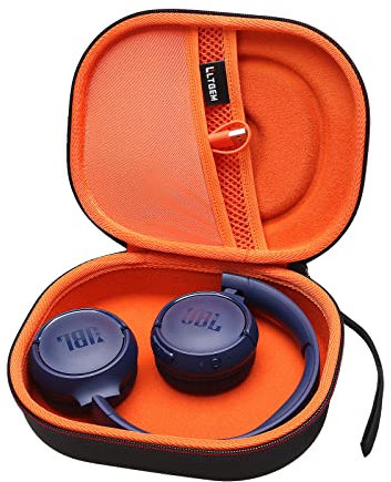 L LTGEM Hard Case for JBL LIVE 770NC, 660NC, 670NC or JBL Tune 510BT, 520BT, 570BT, 720BT, 710BT, 670NC, 770NC, 760NC, Folding Headphone - Portable Travel Bag (Case Only) - Orange