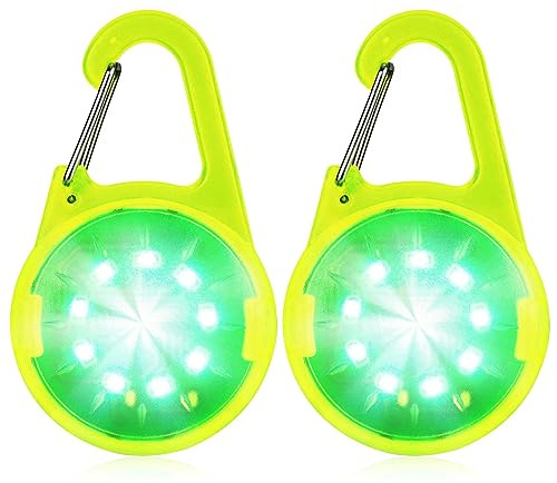 ZLCBBD LED blinkande ljus barn – USB uppladdningsbara reflektorer ljus för skolväskor säkerhetsljus hänge för vandring löpning jogging husdjur ryggsäck kläder grön