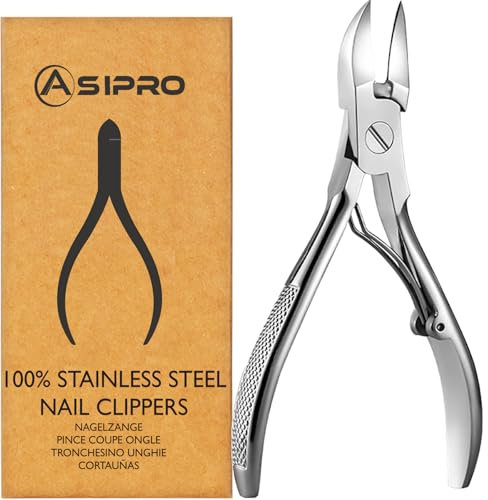 ASIPRO Fußnagelzange für Starke Fußnägel, Edelstahl Nagelschere Fussnägel, Nagelzangen für Fußnägel profi Nagelzange Fussnagelschere Dicke Nägel, Fussnagelzange, Fußnagelschere für Dicke Nägel