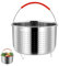 Steamer Basket for Instant Pot, 304 Stainless Steel Steamer, 3 Liters Steamer Inner Pot, Vegetable Steamer, with Silicone Handle, for Steaming Vegetables, Fruits and Eggs, Outer Diameter 17.6 cm