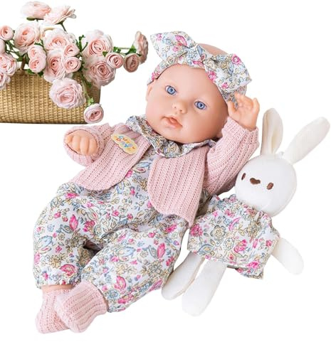 Renchey Bebé Realista - Muñecas Reborn Bebé Realistas de 30 cm - Juguetes Bonitos Compañera de Sueño para Niños Pequeños Juego de Roles para Guardería Hora de Dormir
