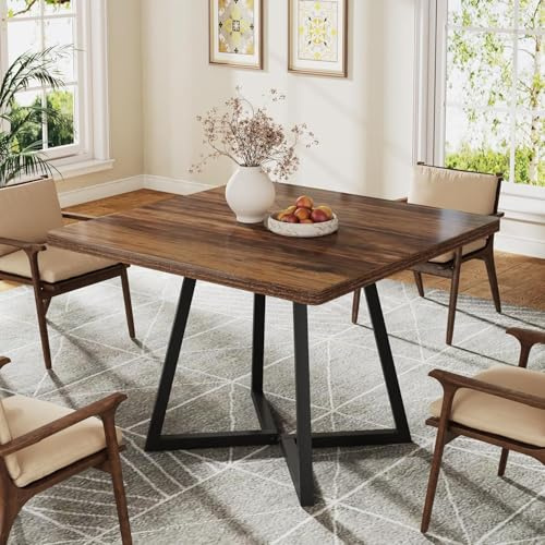 Lailang Mesa de comedor cuadrada de 31 pulgadas, mesas de cocina pequeñas, mesas de comedor de madera rústica, mesas de desayuno pequeñas para 2, mesa de comedor de madera, 31 x 31 x 30 pulgadas
