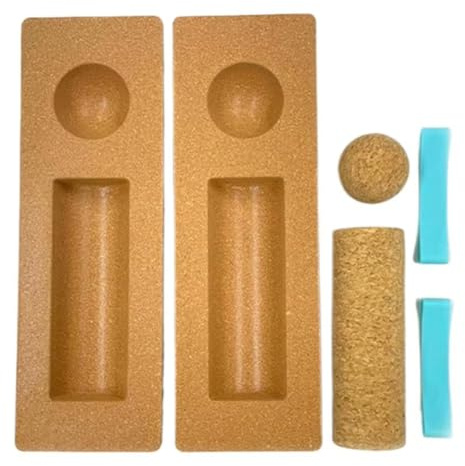 Jnchdghwa Set di Attrezzi per L'Equilibrio in Sughero per Yoga, Tavola per L'Equilibrio in Sughero, Palla Massaggiante, Rullo per Yoga e Fascia per Le dei Piedi, Allenamento Yoga