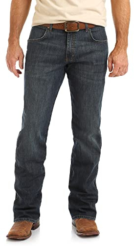 Wrangler herr retro avslappnad passform stövel skärning jeans, Falls City, 40W x 34L