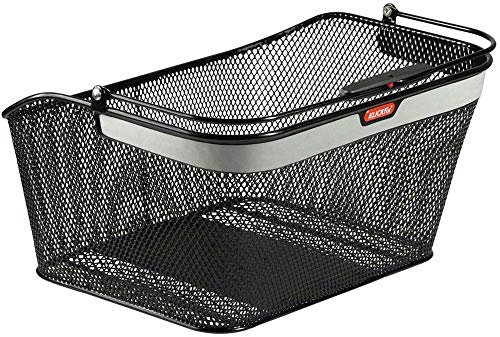 KlickFix Hinterradkorb Citymax Refl. GTA 40x20x30cm engmaschig schwarz + Flicken