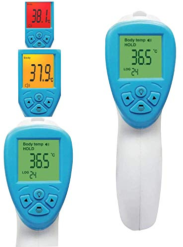 Deltasat X001 Thermomètre frontal numérique sans contact pour enfants avec mesure instantanée Alarme de fièvre Thermomètre professionnel corps Convient pour bébés et adultes