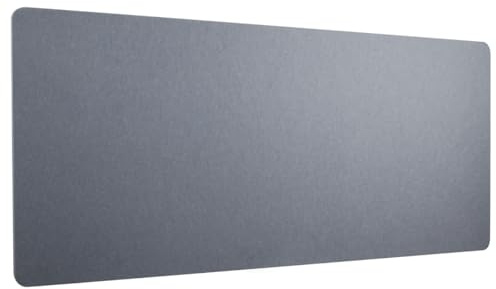 RICOO ZAP1680-G Akustik Trennwand Schreibtisch 160 x 80cm Sichtschutz Schreibtisch Trennwand Filz Pinnwand Grau Geräuschdämmung Akustik Diffusor Schallschutz Büro Tischtrennwand mit Tischklemme