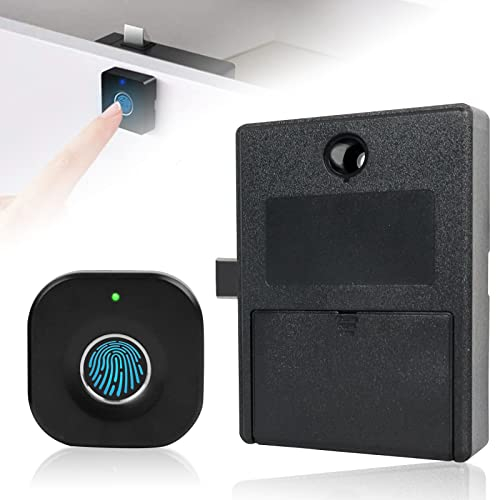 EUNEWR Juego de Cerraduras de Gabinete Electrónico,Cerradura de Huellas Dactilares para Cajón,USB Recargable por Huellas Dactilares Cerradura Electrónica,para Armarios de Archivos,Oficina,Hogar