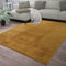 TT Home Teppich Wohnzimmer Kurzflor Anti-Rutsch Rückseite Einfarbiges Design Waschbar, Farbe: Dunkelgelb Senfgelb, Größe:160x220 cm