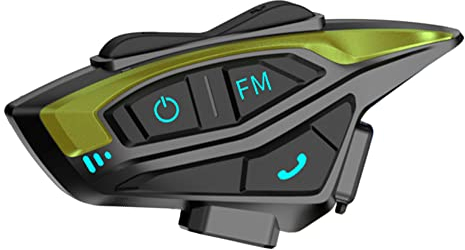 QSPORTPEAK Sistema de intercomunicación Bluetooth para casco de moto,auriculares casco moto,Rango 2000m/Música Compartir/selección de tono de varios países,emparejamiento fácil en un solo paso,1 Pieza